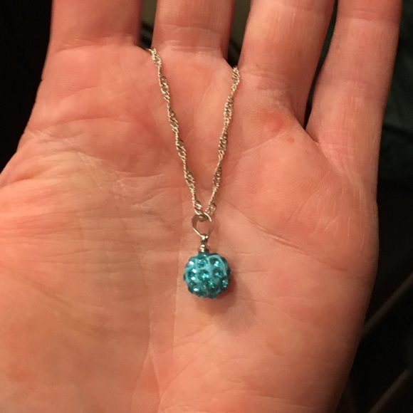 925 Crystal Ball Pendant with 925 Chain - Picture 1 of 1